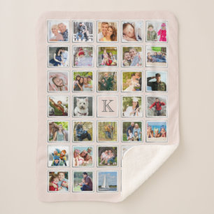 Blush Foto Collage Monogram Gray Frame 34 Fotos Sherpadecke