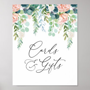Blush Garden Babyduschkarten und Geschenke Untersc Poster