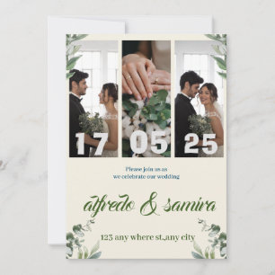 Blush Garden Romantik: Elegante Einladung zur Hoch