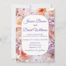 Blush Garden Romantische Hochzeitseinladung