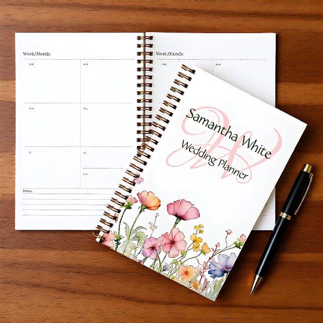 Blush Garden Watercolor Personalized Planner Planer (Von Creator hochgeladen)