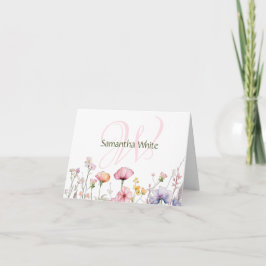Blush Garden Watercolor Personalized Stationery