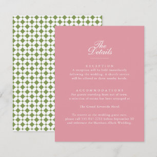 Blush-Garten-Hochzeits-Detailkarte Begleitkarte