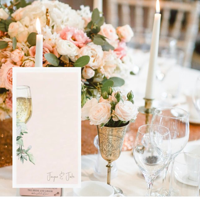 Blush Glass Champagner Personalisiert Serviette (Von Creator hochgeladen)