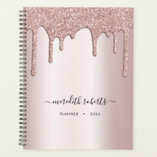 Blush Glitzer Tropfen Metallic Boss Lady Jährlich Planer