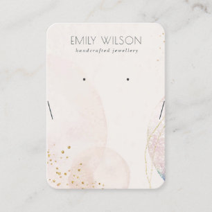 Blush Gold Aquarellfarben mit Nekklasseanzeige Visitenkarte