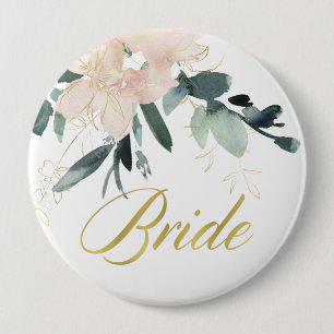 BLUSH GOLD BLLORAL BUNCH WATERCOLOR BRITE BUTTON