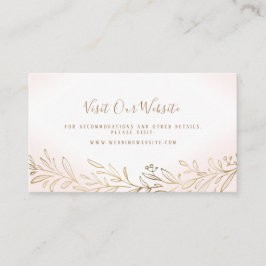 Blush gold botanische Hochzeitswebsite Beilage Kar Platzkarte