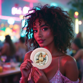 Blush & Gold Camp Bridge Personalisiert Bacheloret Button