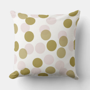 Blush & Gold Confetti Dots Muster Personalisiert Kissen