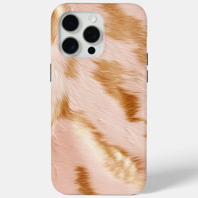 Blush Gold Cowgirl Cowhide Case-Mate iPhone Hülle (Rückseite)