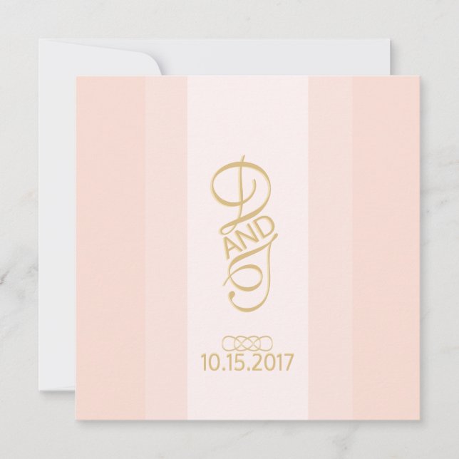 Blush Gold Einladung (Vorderseite)