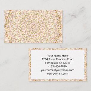 Blush-Gold-elegantes Mandala-Design Visitenkarte