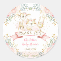 Blush Gold Floral Tribal Woodland Tiere Baby
