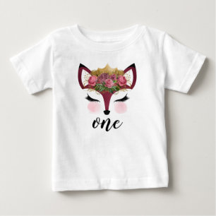 Blush & Gold Fuchsprinzessin Baby T-shirt