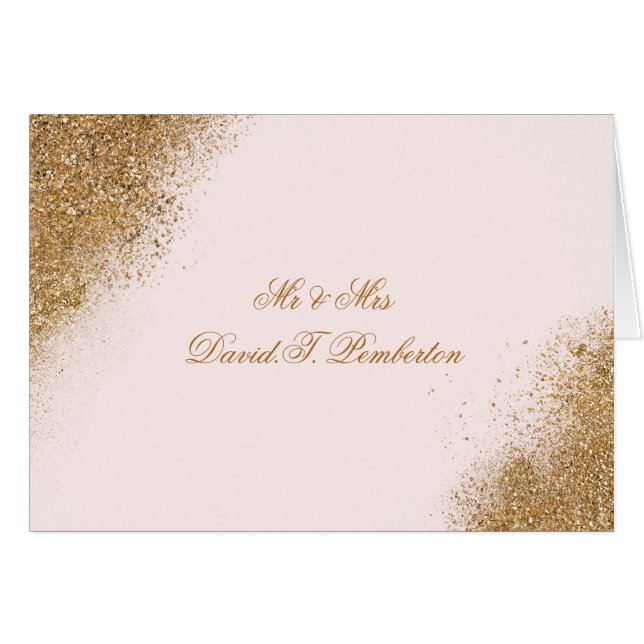 Blush Gold Glitzer Sparkle (Vorderseite (Horizontal))