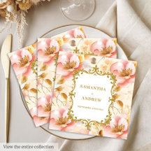 Blush Gold Hochzeit Napkins