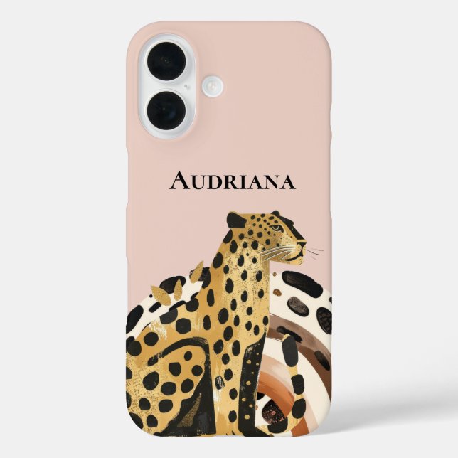 Blush Gold Leopard Case-Mate iPhone Hülle (Rückseite)