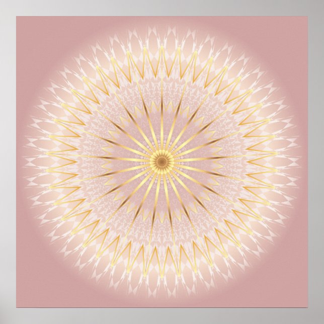 Blush Gold Mandala Poster (Vorne)