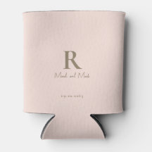 Blush Gold Monogram und Couple Names Wedding