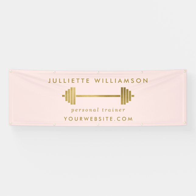 Blush & Gold Personal Trainer Banner (Horizontal)