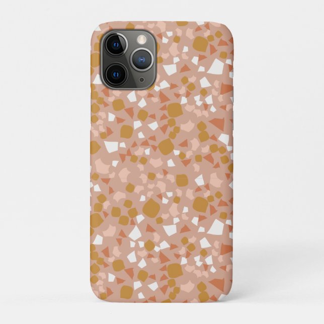 Blush Gold Terrazzo Modernste Technik Case-Mate iPhone Hülle (Rückseite)