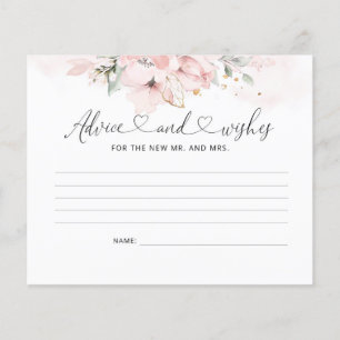 Blush Gold Tipps und Wünsche Karte. Flyer
