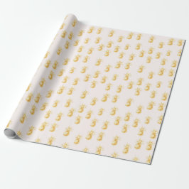 Blush Gold Tropical Pineapses Geschenkpapier