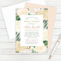 Blush Gold und Green Floral Wedding Brautparty