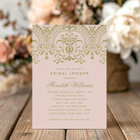 Blush Gold Vintage Glamour Hochzeitsfeier Brautpar