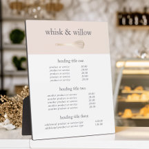 Blush & Gold Whisky | Bäckereimenü oder Preisliste