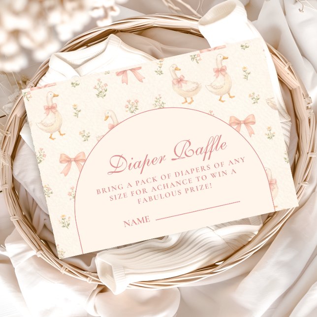 Blush Goose Storybook Diapper Raffle Begleitkarte (Von Creator hochgeladen)