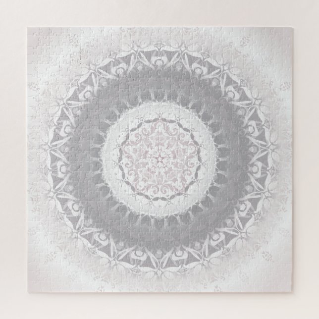 Blush Gray Mandala Puzzle (Vertikal)