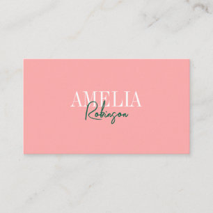Blush Green Chic Kontrast Stilvolle Visitenkarte