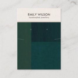 BLUSH GREEN FARBBLOCK NECKLACE EARRING DISPLAY VISITENKARTE