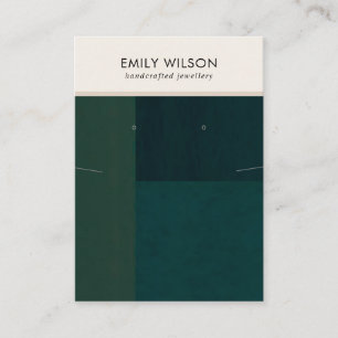 BLUSH GREEN FARBBLOCK NEKLACE EARRING DISPLAY VISITENKARTE
