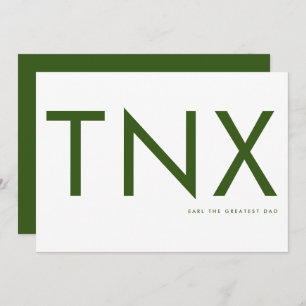 Blush Green Ultra Modern Bold Big Dankeschön Vater