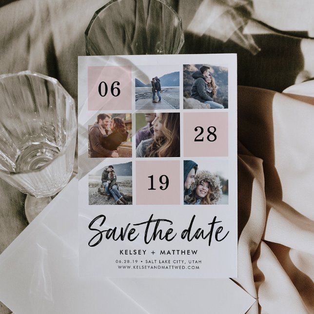 Blush Grid Collage | FOTO SAVE THE DATE (Von Creator hochgeladen)