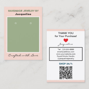 Blush-Grün-Schmuck-Ohrringe-Website-QR-Code Visitenkarte
