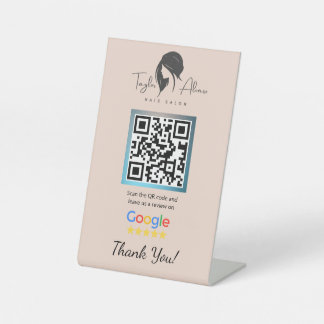 Blush Hair Salon Google Review Stand Template Sockelschild