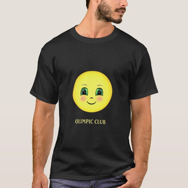 Blush Happy Face Emoji T-Shirt (Vorderseite)