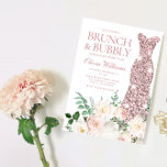 Blush Ivory Elegantes Brautparty Brunch & Bubbly Einladung<br><div class="desc">Blush Ivory Elegant Brautparty Brunch & Bubbly Invitation Viele weitere Kleiderfarben Variationen und Blume Arrangements in der Sammlung (siehe unten)</div>