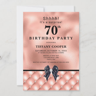 Blush Jewel 70. Geburtstagsparty Einladung