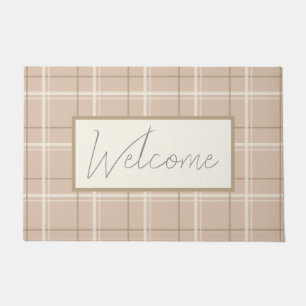 Blush Kariert Tartan Fußmatte
