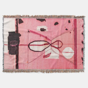 Blush Kilim: Rosa marokkanische Kunst Decke