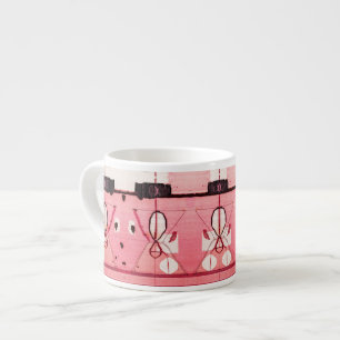 Blush Kilim: Rosa marokkanische Kunst Espressotasse