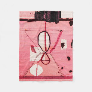 Blush Kilim: Rosa marokkanische Kunst Fleecedecke