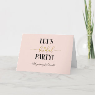 Blush Lasse Brautparty Werden Sie meine Bridesmaid Karte