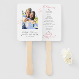 Blush Laurel Verlasse Modernes Hochzeitsprogramm Fächer
