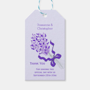 Blush Lavender Design Wedding Geschenkanhänger